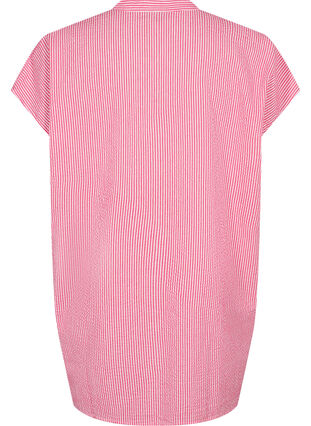 Kurzärmeliges Baumwollhemd mit Streifen, Beetroot P. Stripe, Packshot image number 1