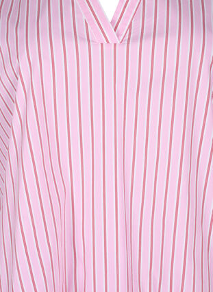 Gestreifte Bluse mit Schößchen- und Rüschendetails, Pink Red Stripe, Packshot image number 2