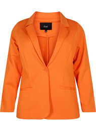 Schlichter Blazer mit Knopf und Dekorationstaschen, Mandarin Orange, Packshot
