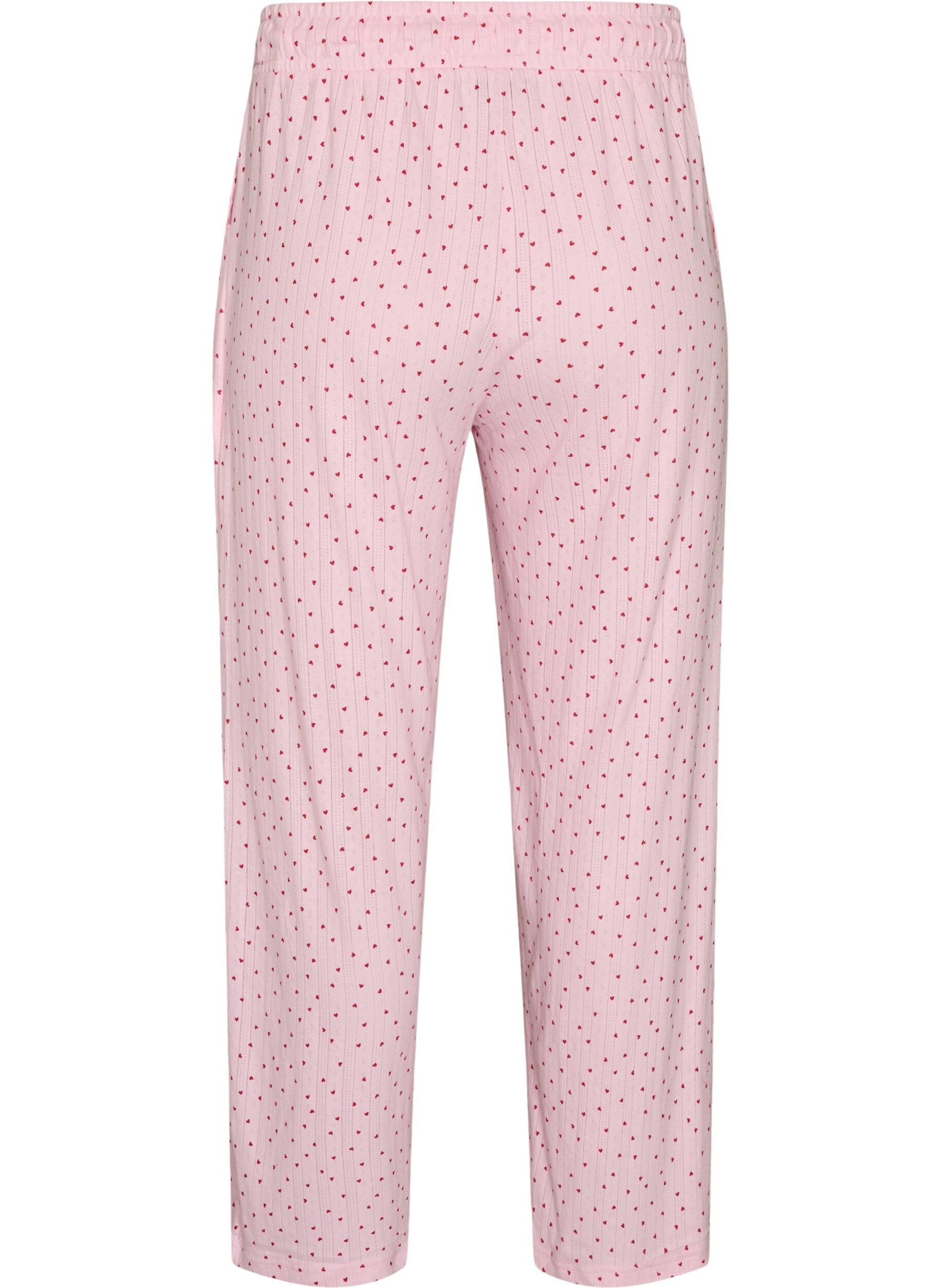 ZizziPyjamahose aus Bio-Baumwolle mit Lochstickerei, Pink, Packshot image number 1