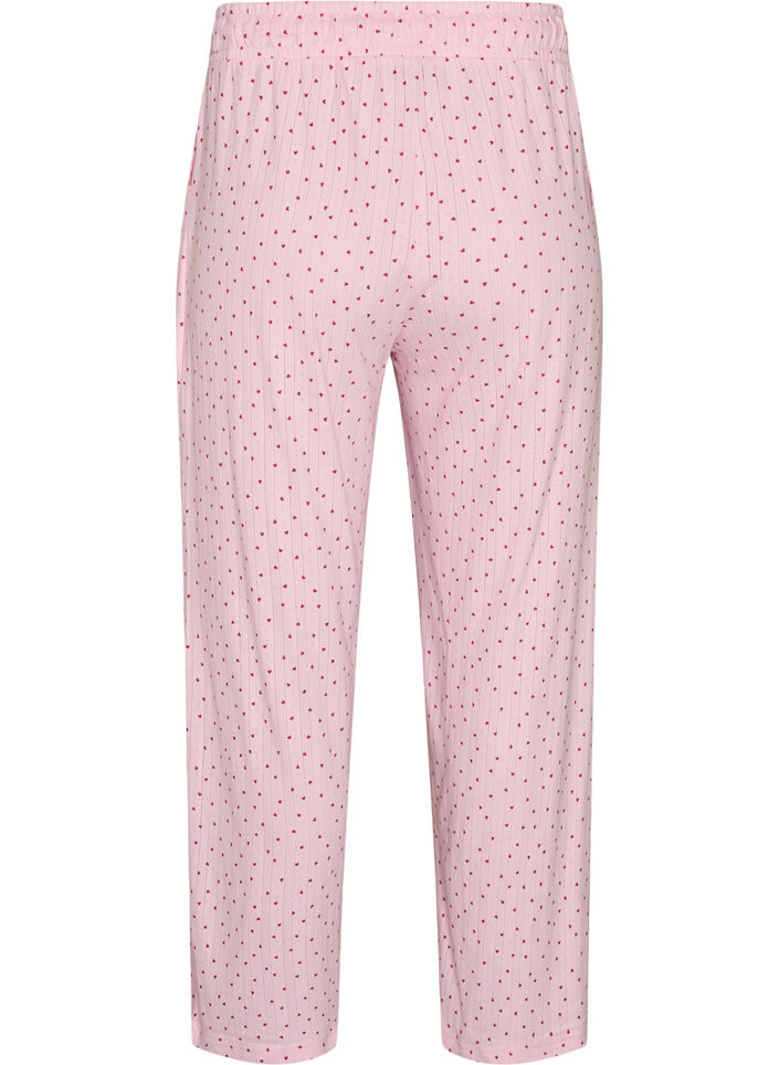 Pyjamahose aus Bio-Baumwolle mit Lochstickerei, Pink, Packshot image number 1