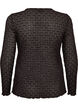 Bluse mit Lochmuster und langen &Auml;rmeln, Schwarz, Packshot image number 1