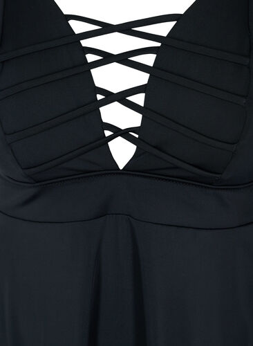 Badekleid mit Schnurdetails, Black, Packshot image number 2