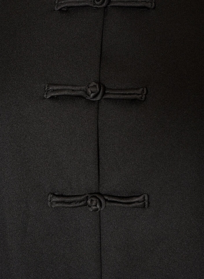 Figurbetonter Cardigan mit Knotenverschl&uuml;ssen, Schwarz, Packshot image number 2
