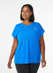 Einfarbiges Trainings-T-Shirt, Blau, Model image number 0