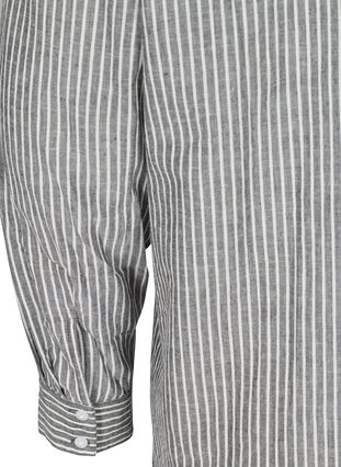Gestreifte Hemdbluse aus 100% Baumwolle, Black Stripe, Packshot image number 3