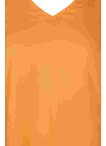 Kurzärmelige Bluse aus Viskose, Orange Peel, Packshot image number 2