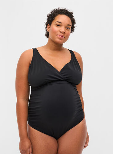 Schwangerschafts-Badeanzug, Black, Model image number 0
