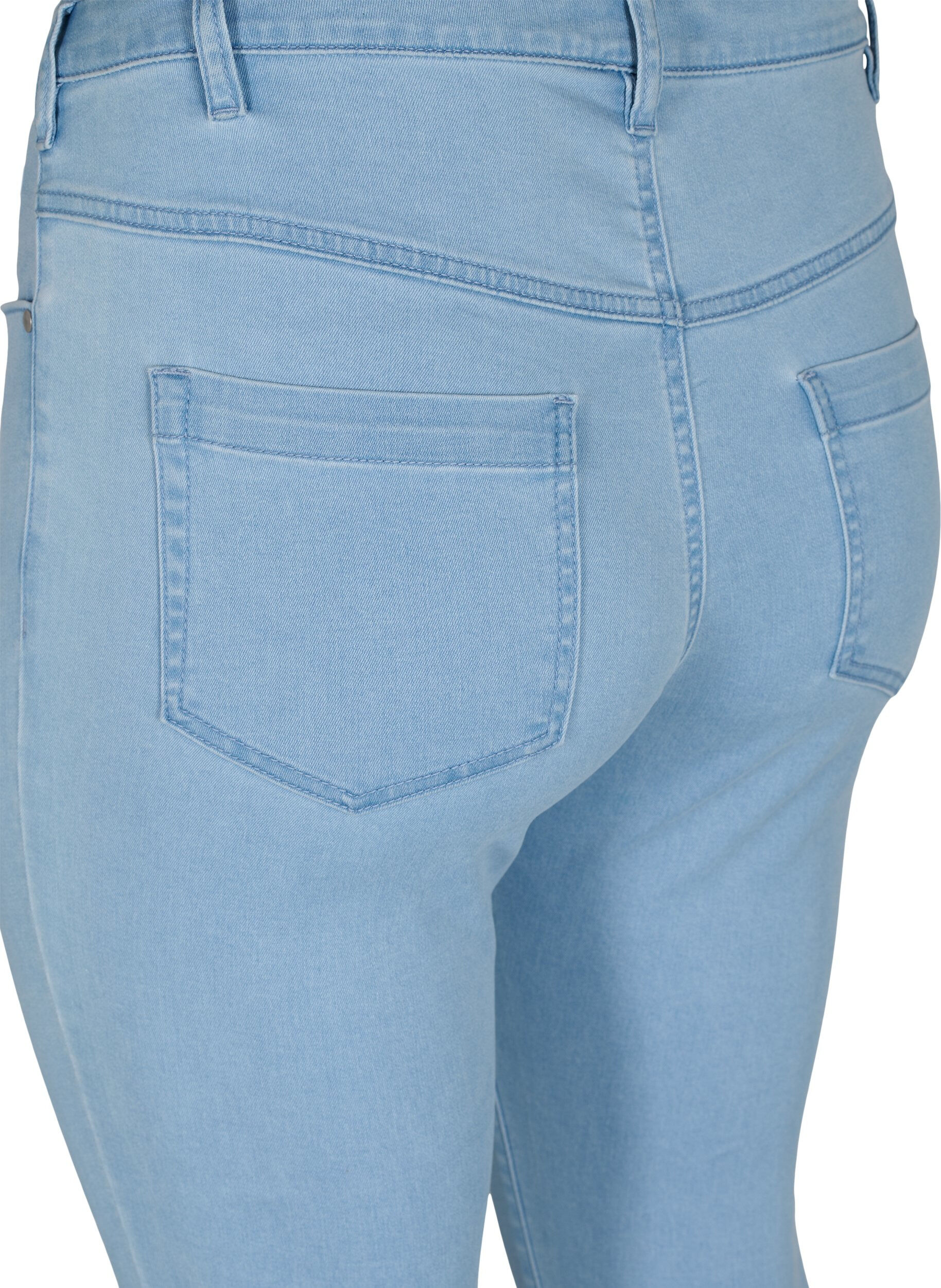 ZizziSuper Slim Amy Jeans mit hoher Taille, Ex Lt Blue, Packshot image number 3