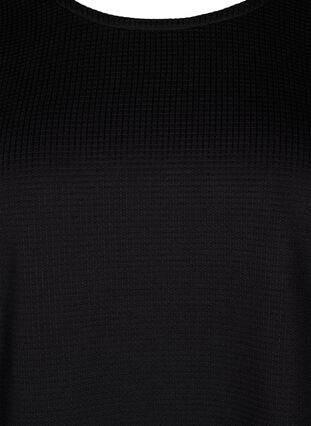 Strukturierte Bluse in A-Linie, Black, Packshot image number 2