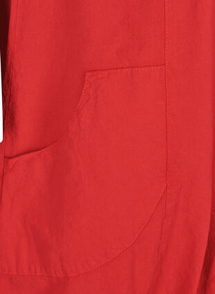 Kurzarm Kleid aus Baumwolle., Lipstick Red, Packshot image number 2
