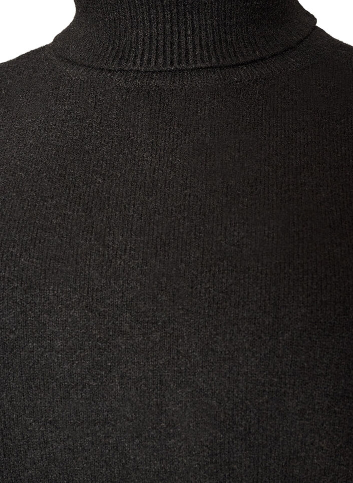 Strickweste mit Rollkragen, Schwarz, Packshot image number 2