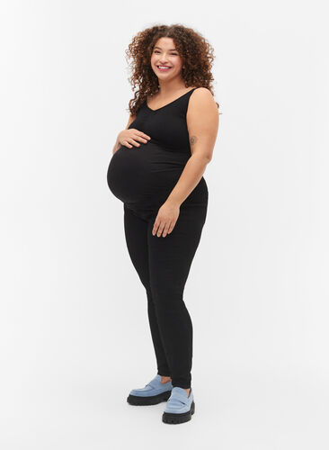 Schwangerschafts-Jeggings mit Taschen hinten, Black, Model image number 0