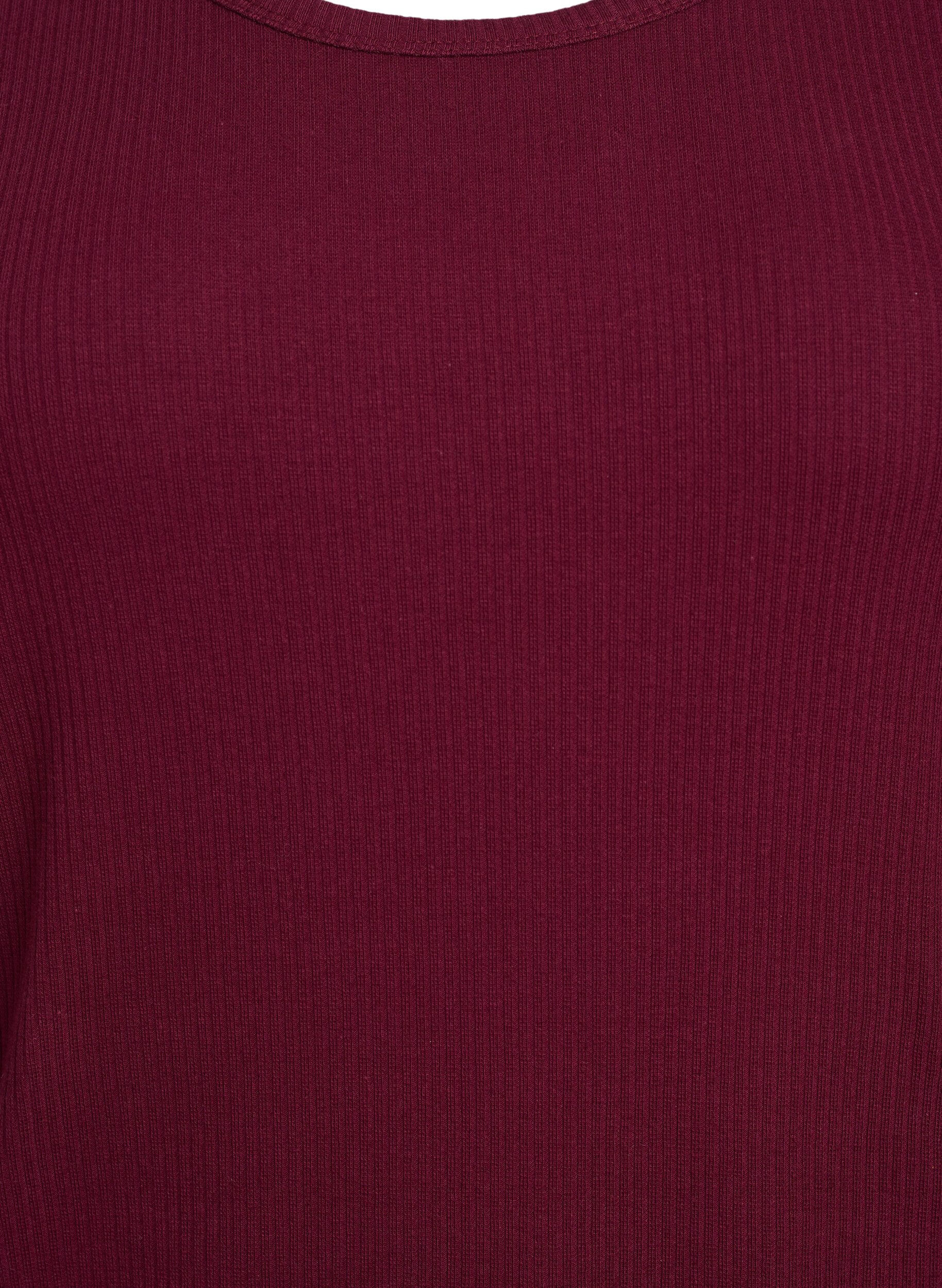 ZizziMaxikleid aus Jersey mit kurzen &Auml;rmeln, Dunkles Bordeaux, Packshot image number 2