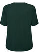 Kurz&auml;rmelige, gewebte Bluse mit Rundhals, Gr&uuml;n, Packshot image number 1