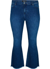 Ellen-Bootcut-Jeans, ungesäumt