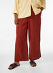 Hose aus Leinen und Viskose mit weitem Bein, Rot, Model image number 2