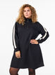 Kurzes Sweatshirtkleid mit hohem Kragen, Schwarz, Model image number 0