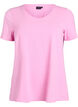 Einfarbiges basic T-Shirt aus Baumwolle, Pink, Packshot image number 0
