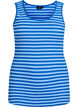Gestreiftes Tanktop mit Rippenstruktur, Blau, Packshot image number 0