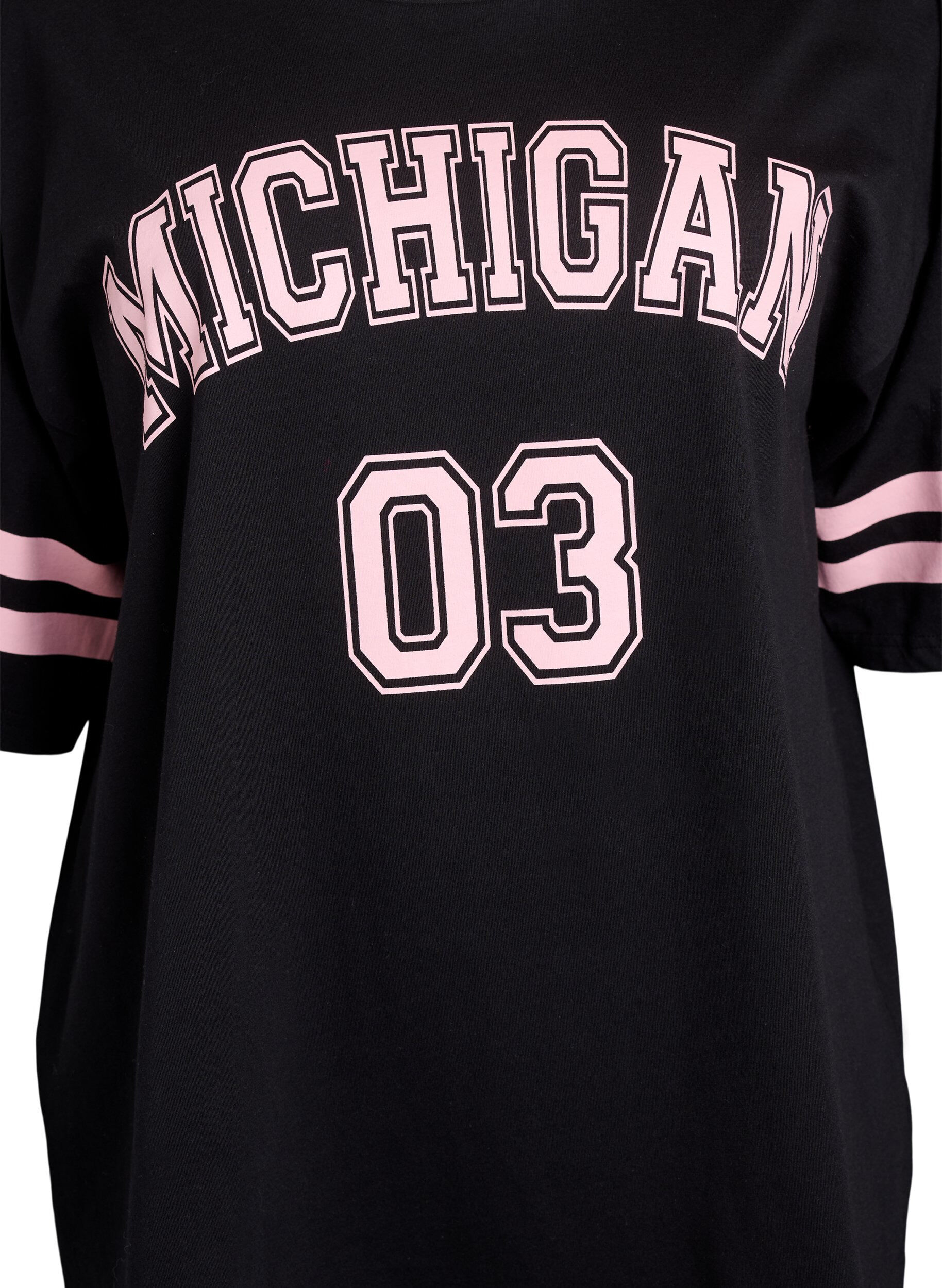 ZizziSportliches Oversize-College-T-Shirt, Schwarz, Packshot image number 2