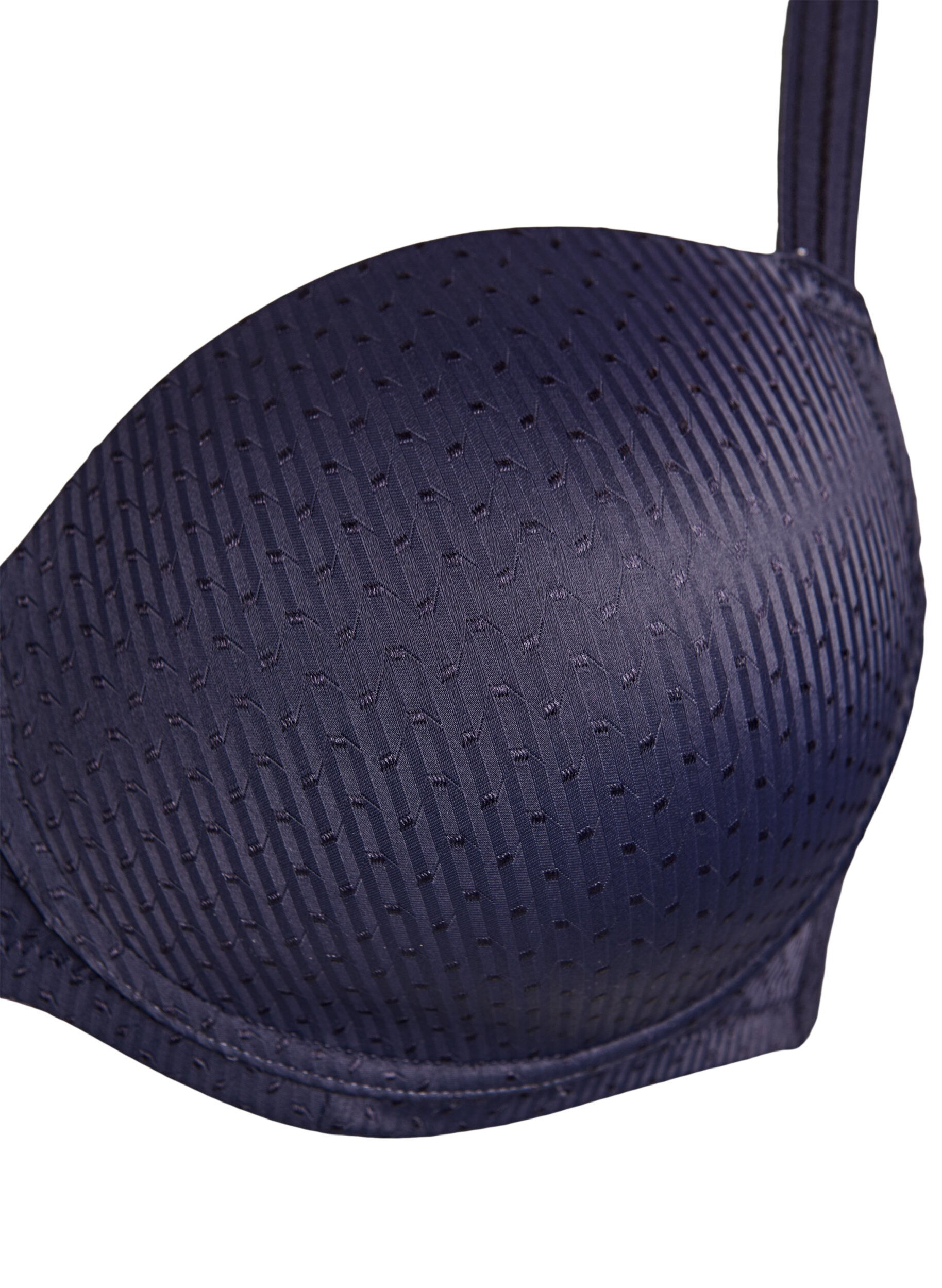 ZizziVorgeformter B&uuml;gel-BH mit Muster, Blau, Packshot image number 2