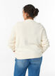 Zopfmuster-Strickjacke mit goldenen Kn&ouml;pfen, Vanille, Model image number 2