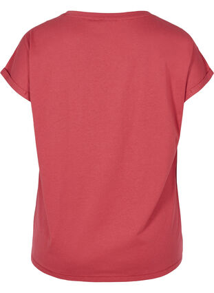 Kurzarm T-Shirt aus Baumwolle, Earth Red, Packshot image number 1
