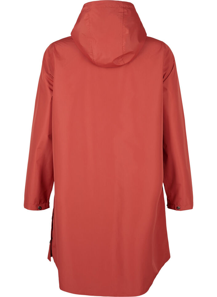 Regenjacke mit Taschen und Kapuze, Rot, Packshot image number 1