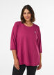 Trainingsshirt mit 3/4-&Auml;rmeln, Pink, Model image number 0