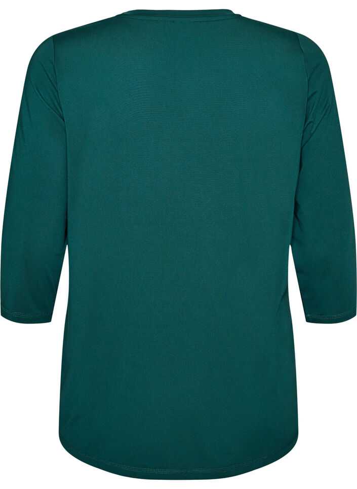 Trainingsshirt mit 3/4-&Auml;rmeln, Gr&uuml;n, Packshot image number 1