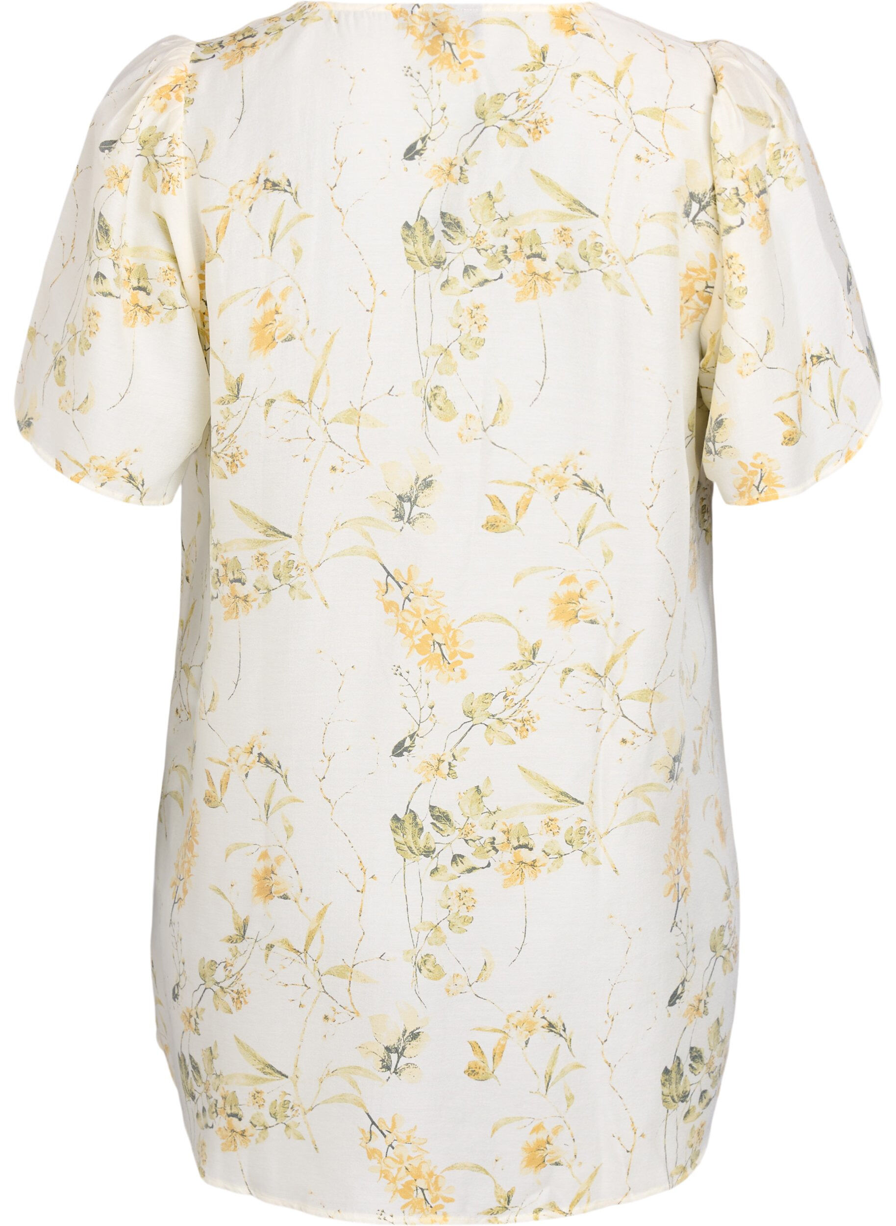 ZizziA-linien Tunika mit kurzen &Auml;rmeln, Gelb, Packshot image number 1