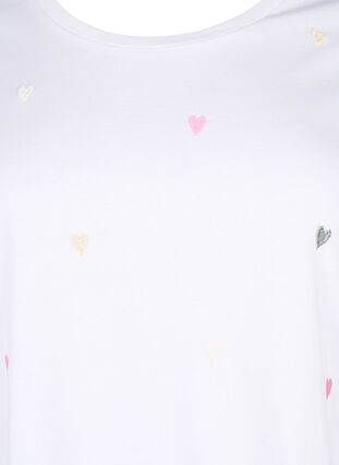T-Shirt aus Bio-Baumwolle mit Herzen, Bright W. Love Emb., Packshot image number 2