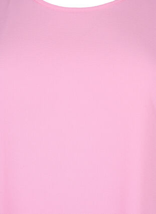 Bluse mit kurzen Ärmeln und Rundhalsausschnitt, Rosebloom, Packshot image number 2