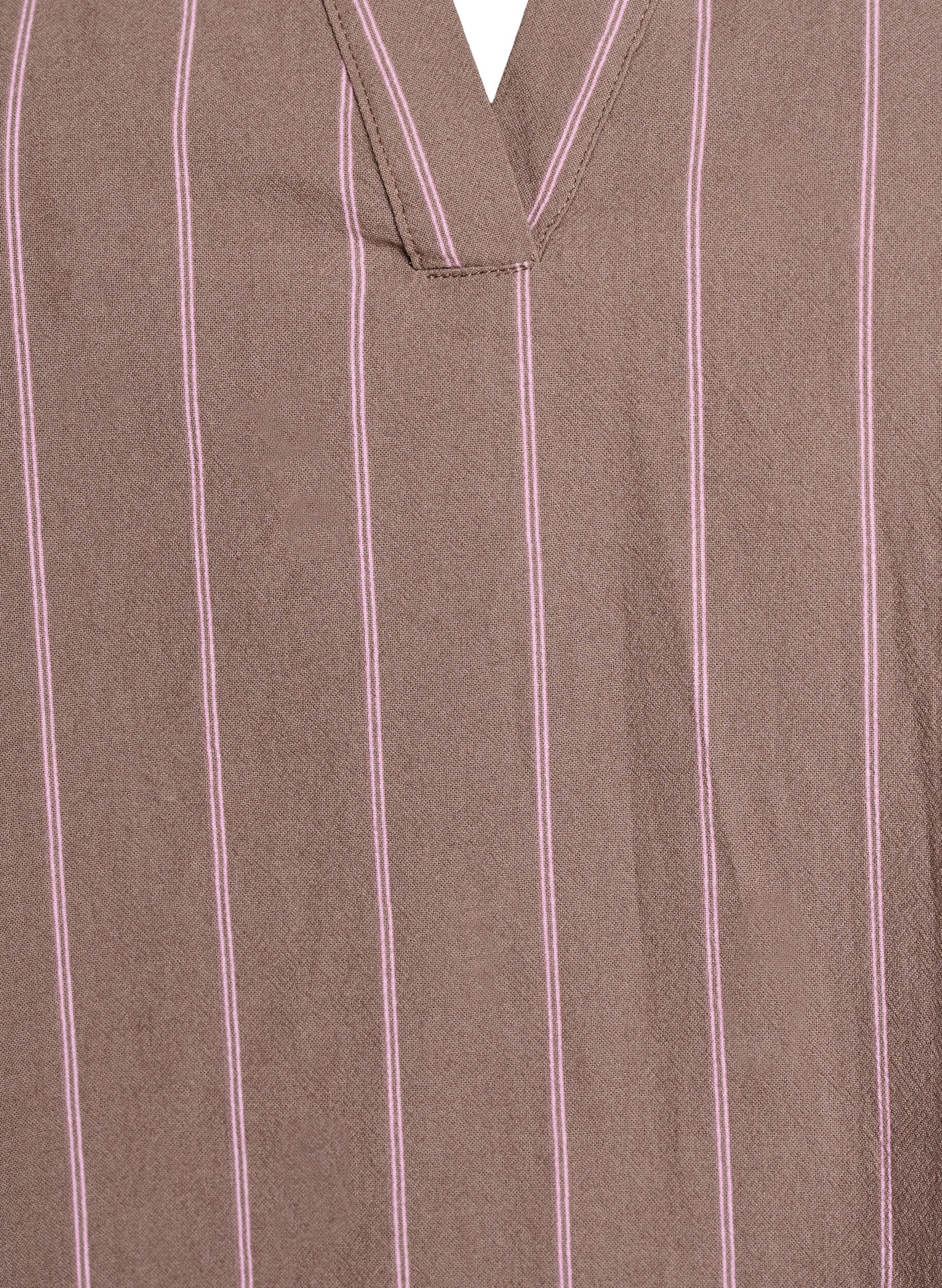 ZizziTunika mit V-Ausschnitt und R&uuml;schendetails, Braun, Packshot image number 2