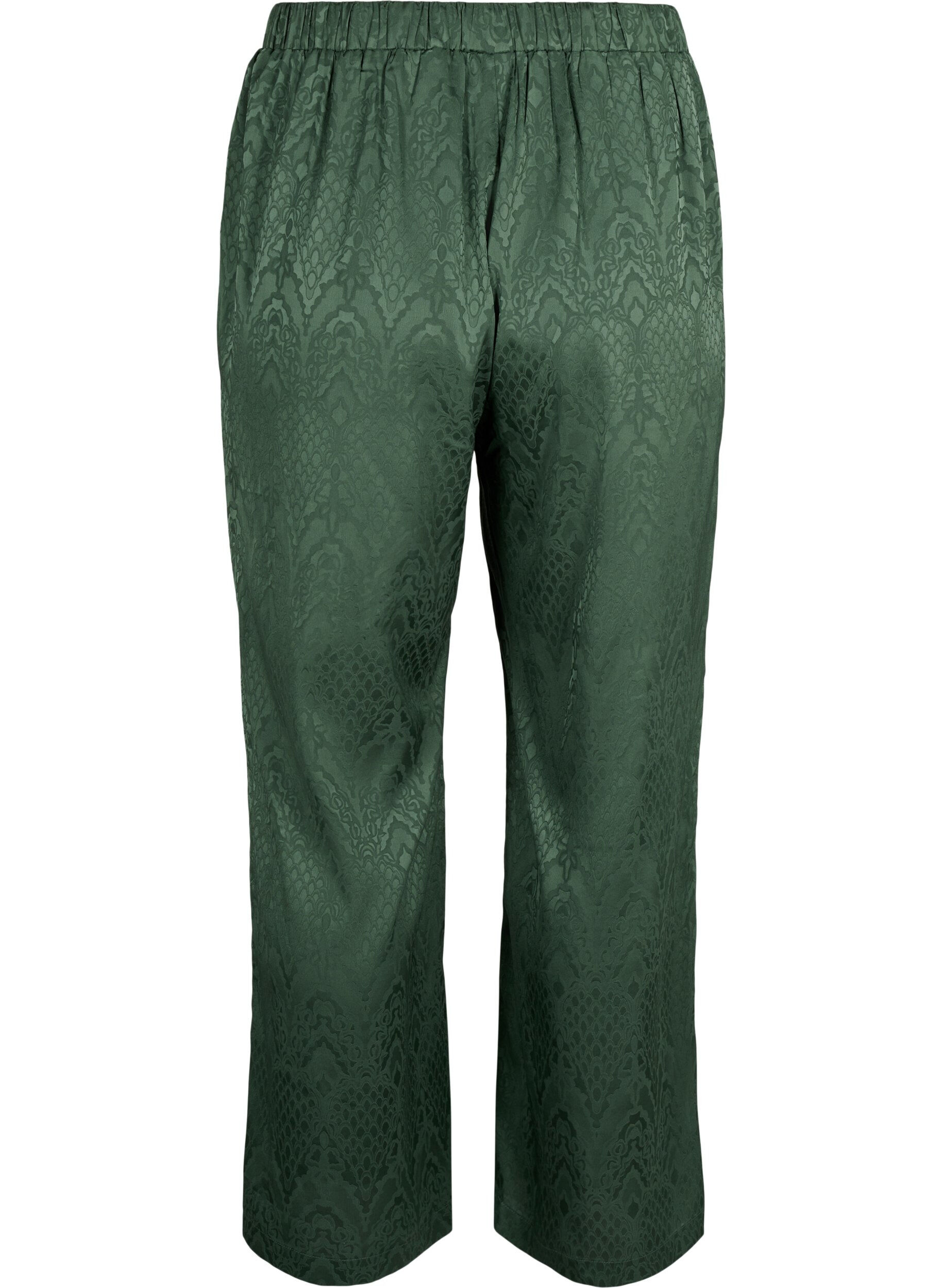 ZizziHose mit Strukturmuster, Duck Green, Packshot image number 1