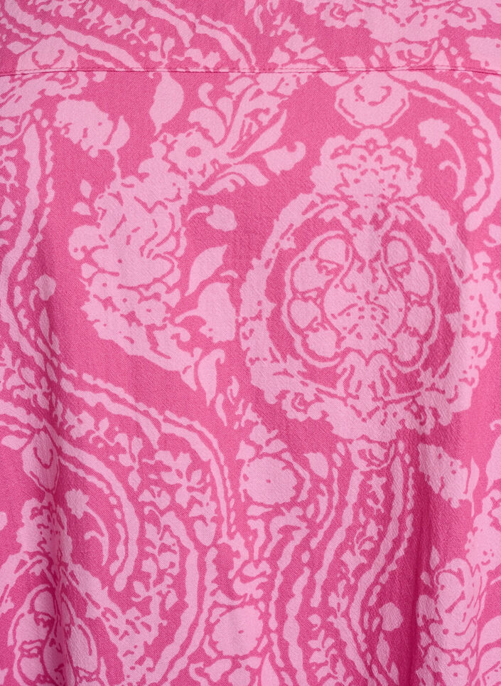 Kurzärmliges Baumwollkleid mit Aufdruck, Pink, Packshot image number 2