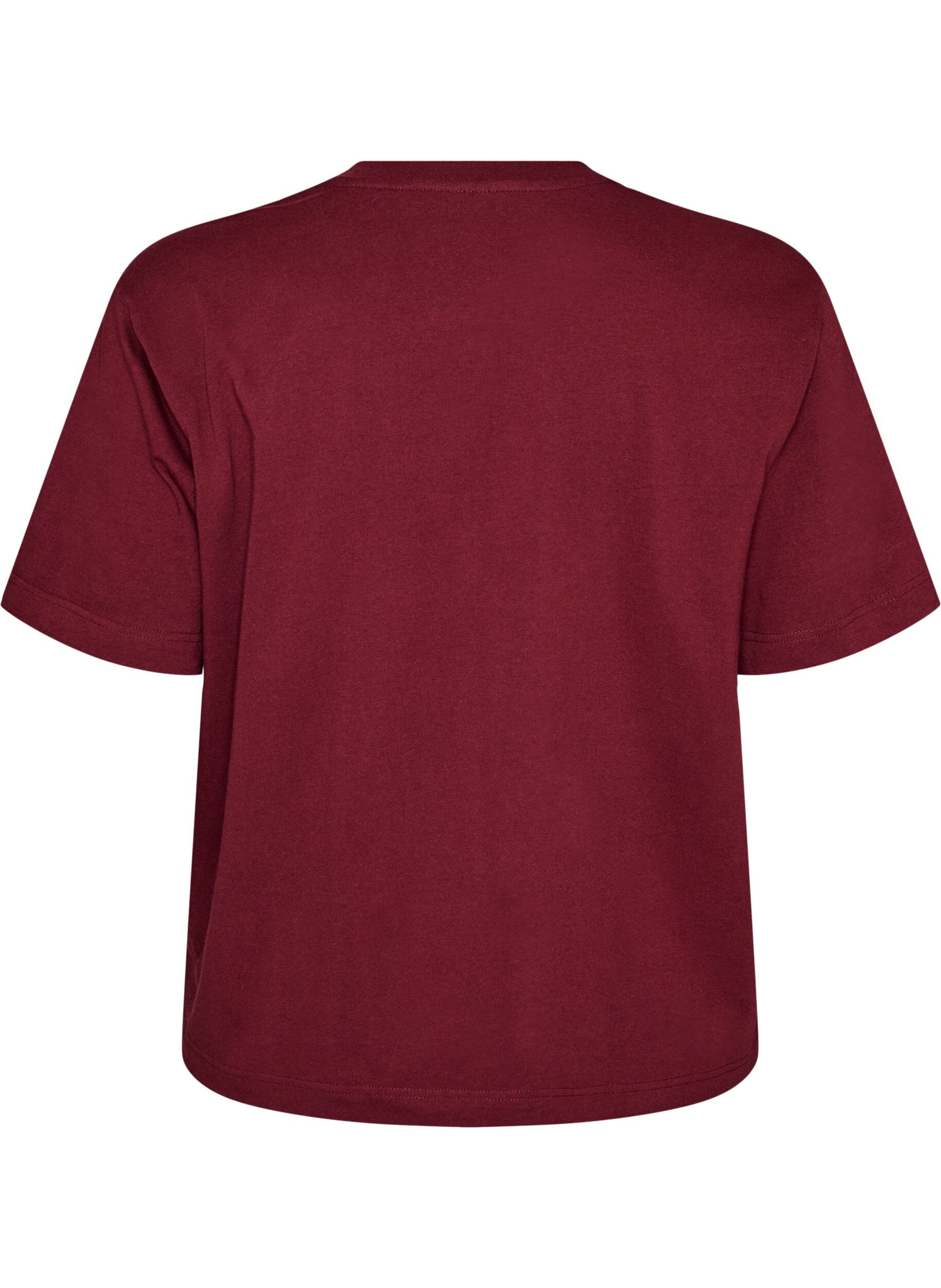 ZizziKastiges T-Shirt aus Baumwolle, Rot, Packshot image number 1
