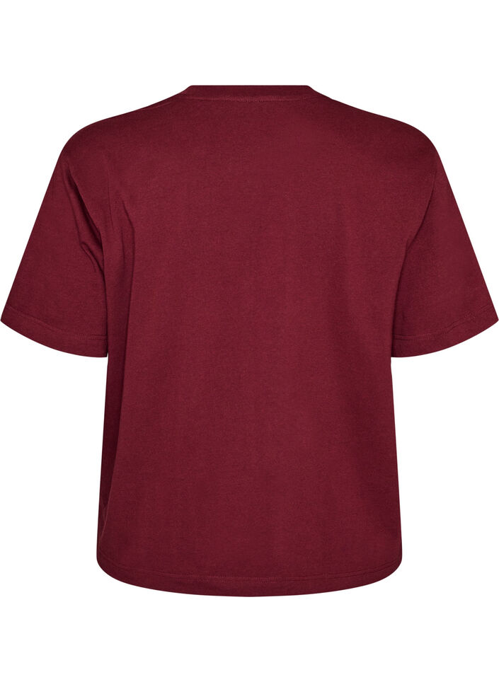 Kastiges T-Shirt aus Baumwolle, Rot, Packshot image number 1
