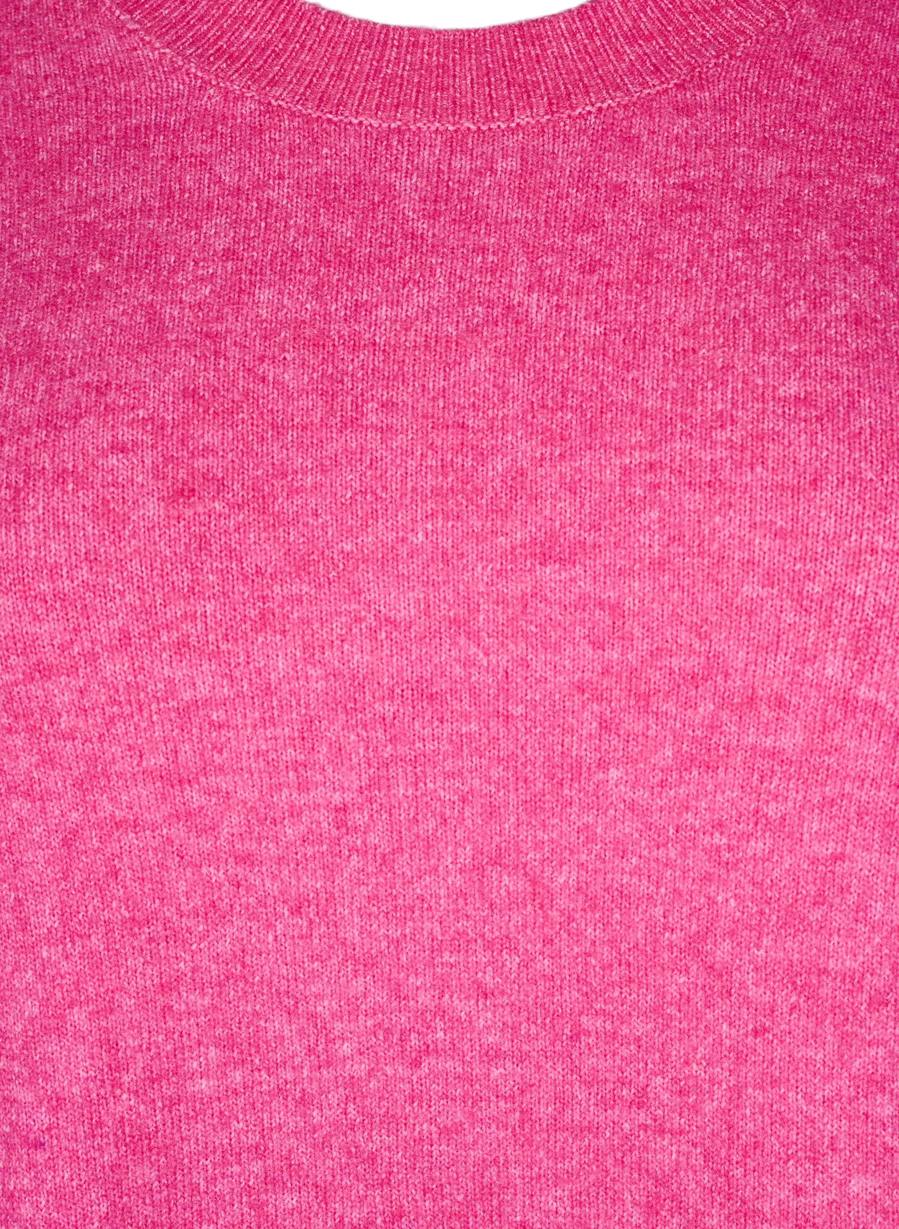 ZizziStrickkleid mit Schlitzen, Raspberry Rose Mel., Packshot image number 2