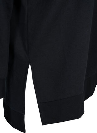 Kapuzensweatshirt mit kontrastvollen Schnüren, Black, Packshot image number 3