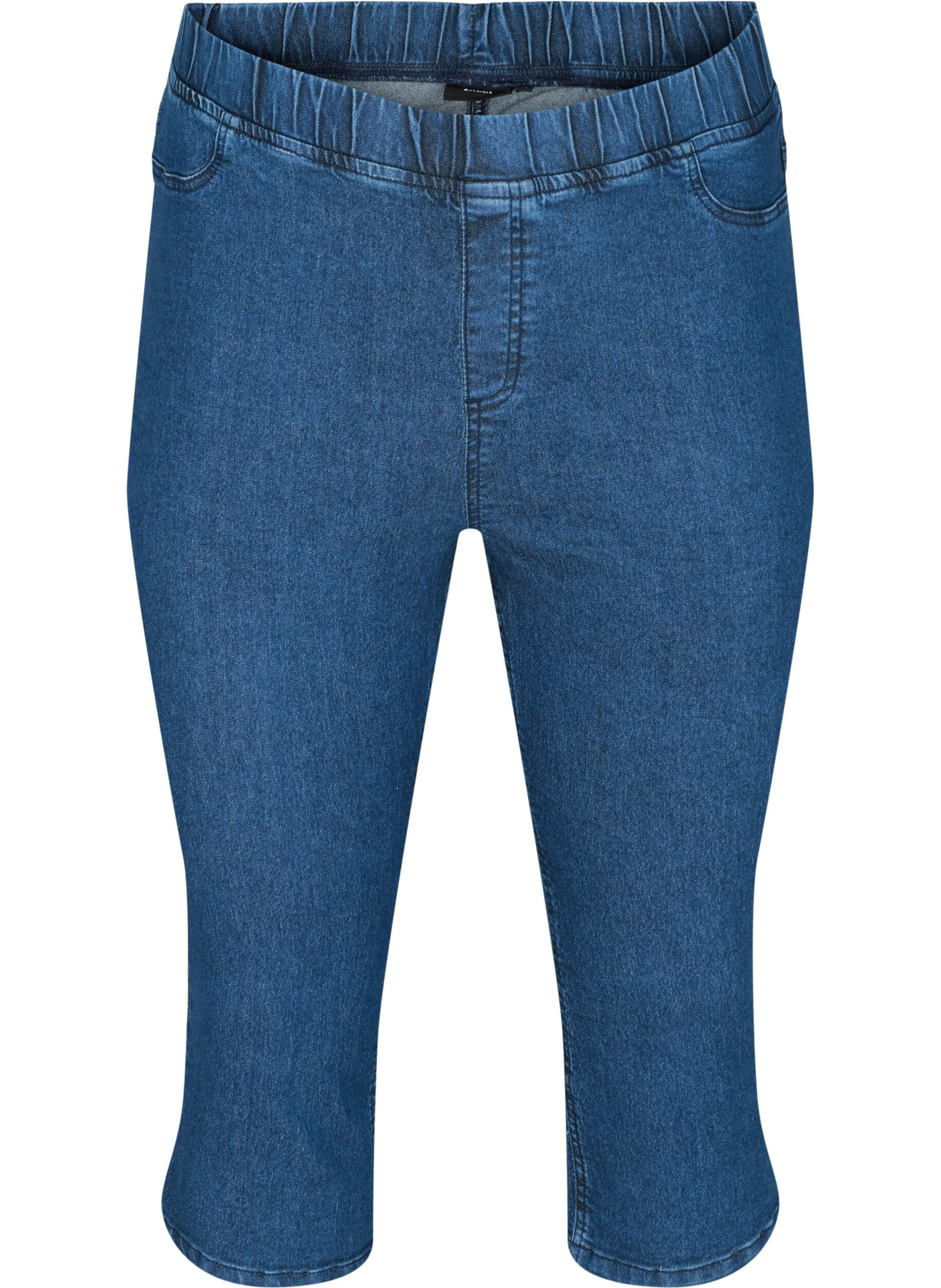 ZizziCaprihose in Baumwollmischung, Dark blue denim, Packshot image number 0