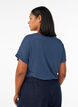 Gestreiftes T-Shirt aus Viskose mit Rundhalsausschnitt, Blau, Model image number 2