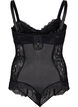 Body mit Mesh, Spitze und abnehmbarer Kette, Black, Packshot image number 1