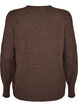 Strickbluse mit Rundhalsausschnitt, Braun, Packshot image number 1