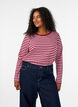 Gestreifte Bluse mit langen &Auml;rmeln, Rot, Model image number 0