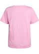 Kurz&auml;rmeliges Basic T-Shirt mit V-Ausschnitt, Pink, Packshot image number 1