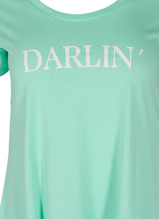 Kurzarm T-Shirt aus Baumwolle mit A-Linie, Cabbage DARLIN, Packshot image number 2