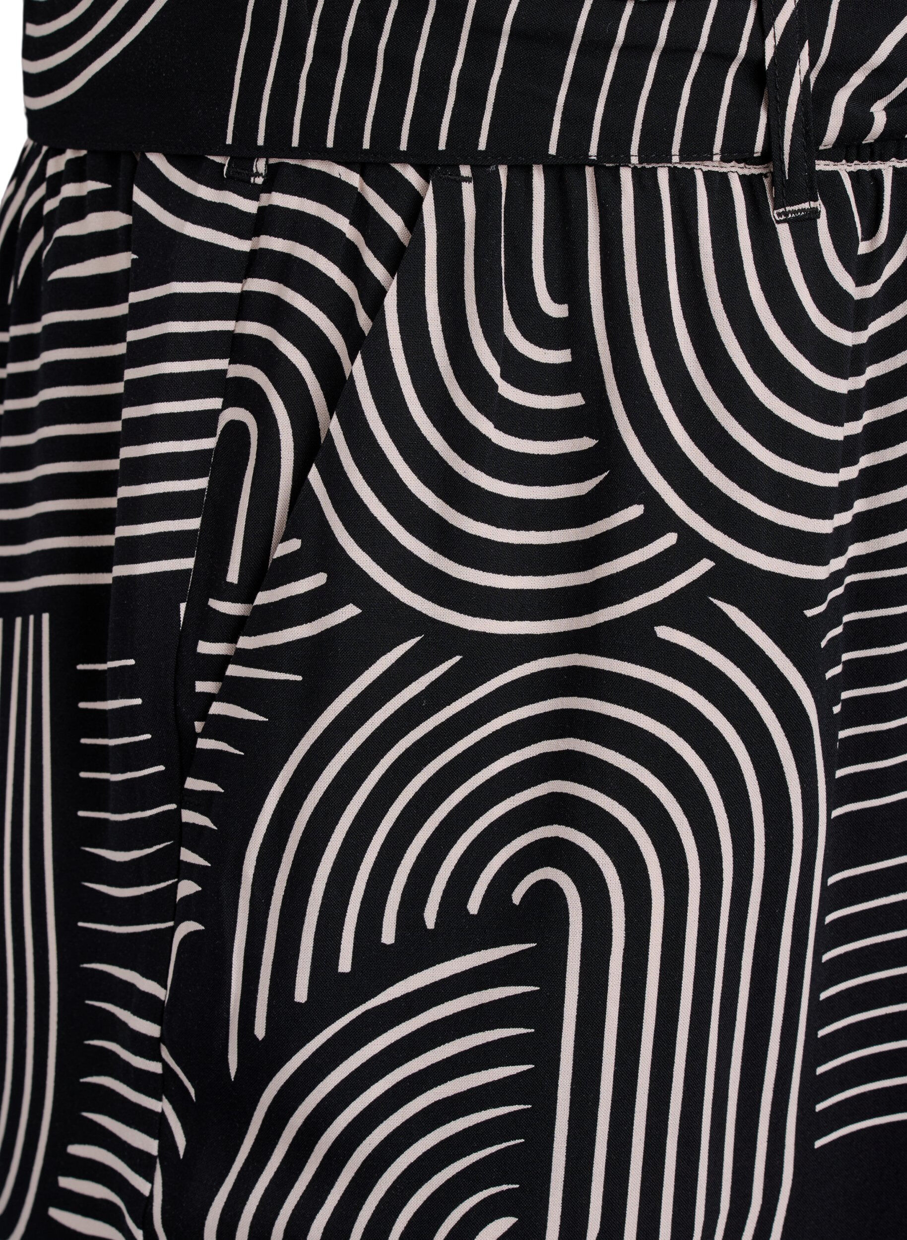 ZizziHose mit hohem Bund aus Viskose, Schwarz, Packshot image number 2