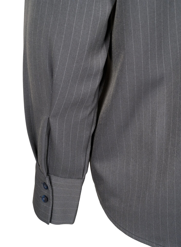  Nadelstreifenhemd mit Kragen und Brusttaschen, Dark Shadow Pin St., Packshot image number 4